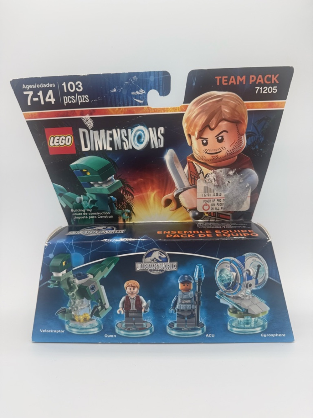 Lego Dimensions Jurassic World Team Pack 71205 Park Retired Velociraptor Owen